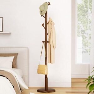 Taitiy Solid Wood Coat Rack Freestanding Coat Tree
