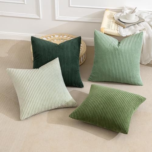 MIULEE Boho Farmhouse Sage Green Throw Pillow Covers - Image 3