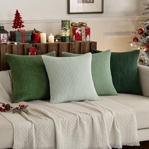 MIULEE Boho Farmhouse Sage Green Throw Pillow Covers - Image 9