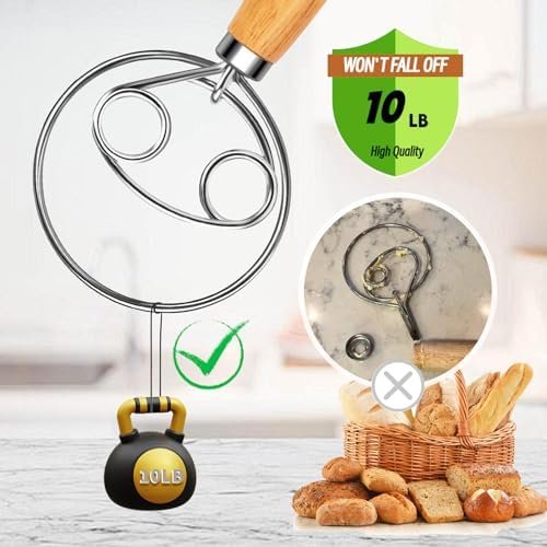 YIGEDA Danish Dough Whisk Stainless Steel - Image 5