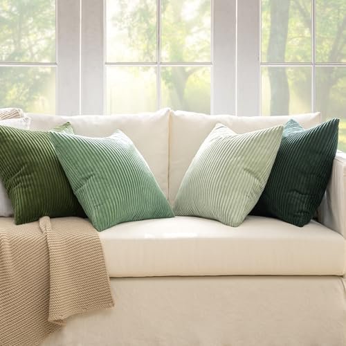MIULEE Boho Farmhouse Sage Green Throw Pillow Covers - Image 2