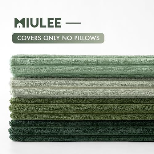 MIULEE Boho Farmhouse Sage Green Throw Pillow Covers - Image 7