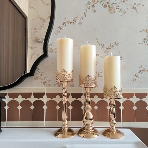 Candle Holders for Pillar Candles Set of 3 - Image 2