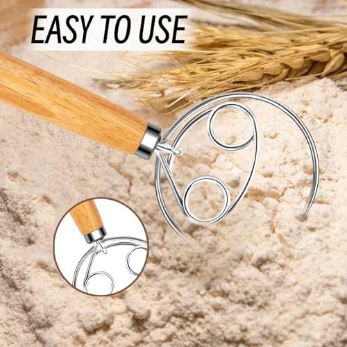 YIGEDA Danish Dough Whisk Stainless Steel - Image 4