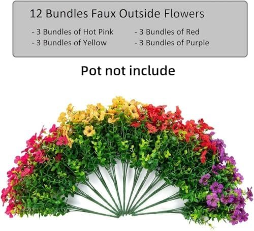 HyeFlora Artificial Flowers for Outdoor Indoor Garden - Image 3