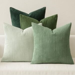 MIULEE Boho Farmhouse Sage Green Throw Pillow Covers