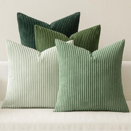 MIULEE Boho Farmhouse Sage Green Throw Pillow Covers