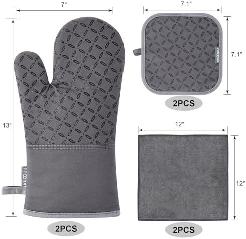 KEGOUU Oven Mitts and Pot Holders 6pcs Set - Image 3