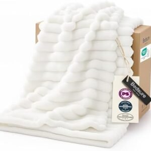 Bedsure GentleSoft White Throw Blanket for Couch